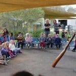 Didgeridoo playing for the children - Learning Centre in Cameron Park, NSW