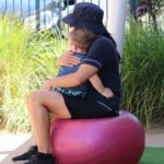 Woman and Daughter Sitting on Yoga Ball - Learning Centre in Cameron Park, NSW